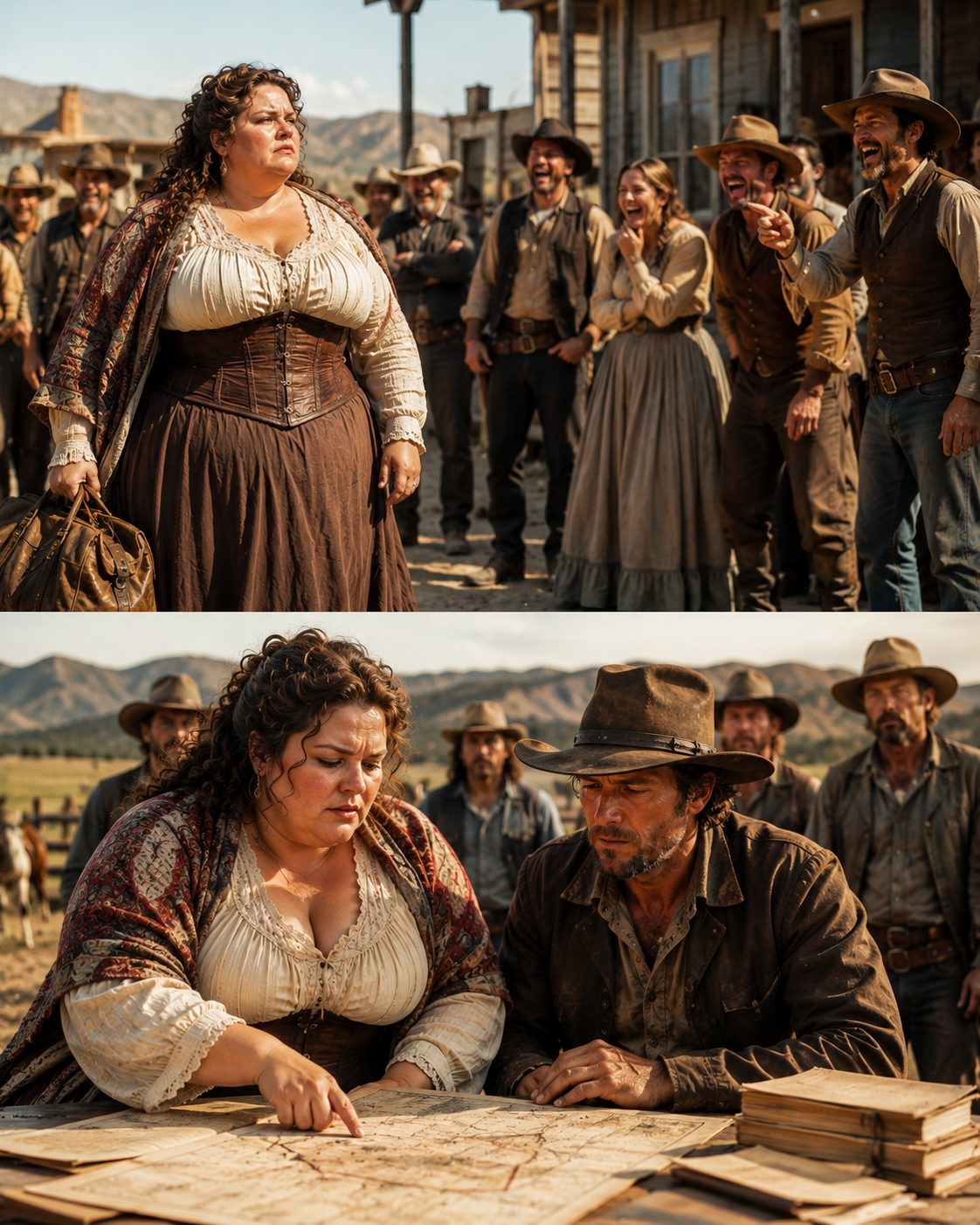 The Town Laughed When the Heavyset Woman Walked to Flatrock Ranch — Then She Found the Error That Could Save His Land