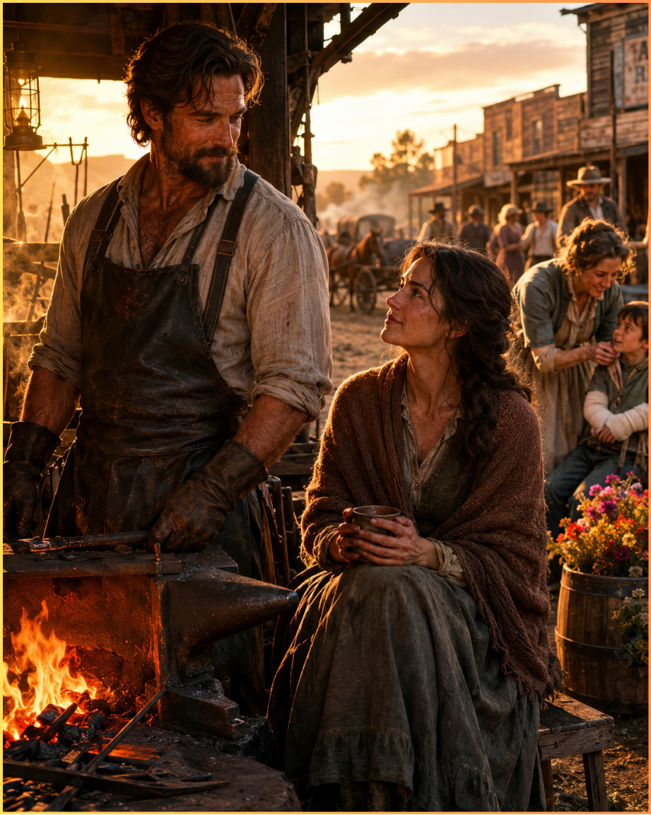 “Sleep Beside Me, Just Tonight”—The Lonely Blacksmith Asked By The Fire. She Stayed Long Enough to Heal His Whole Town