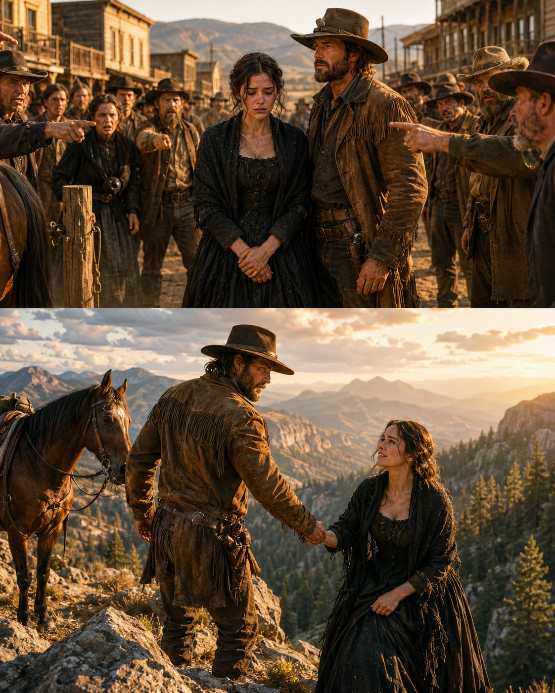 The Town Called Her a Murderer’s Widow — Until the Mountain Man Took Her to Widow’s Peak