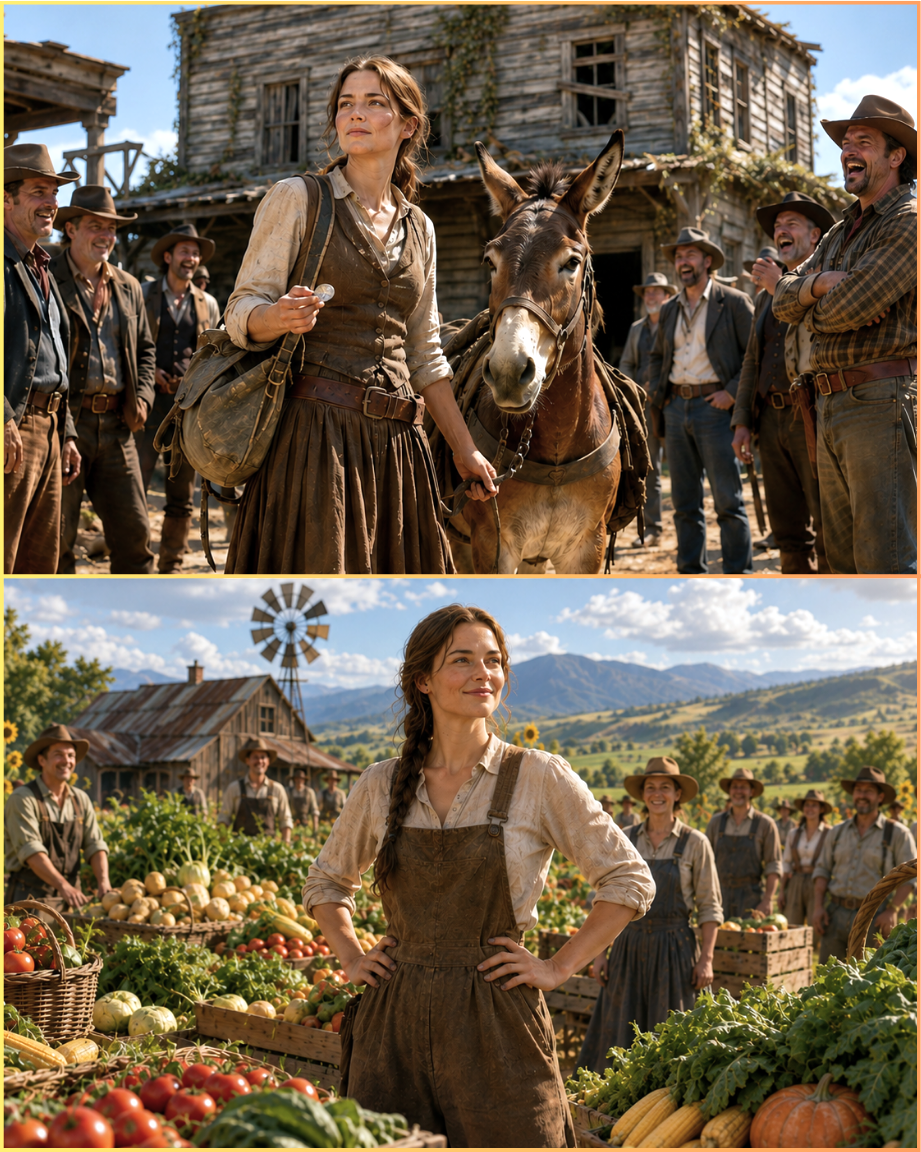 She Arrived in Town With $15 and an Old Mule—When She Bought the “Haunted Farm” Everyone Laughed, Until Her Harvest Silenced the Valley
