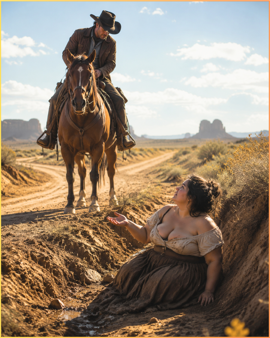His Horse Stopped on a Frontier Road—He Found a Woman in a Ditch Who Said Nobody Would Come Looking for Her
