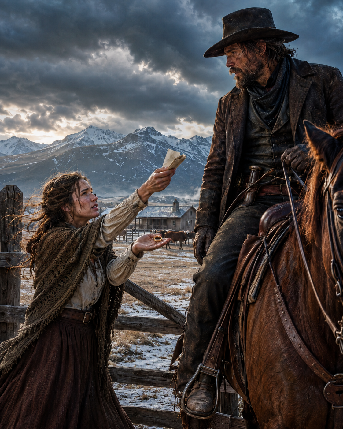 She Offered Half Her Ranch to a Stranger — If He Would Marry Her Before Winter