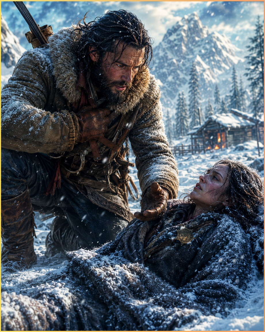The Mountain Man Found a Woman Half-Frozen in the Snow — Then Saw His Dead Father’s Badge on Her Chest