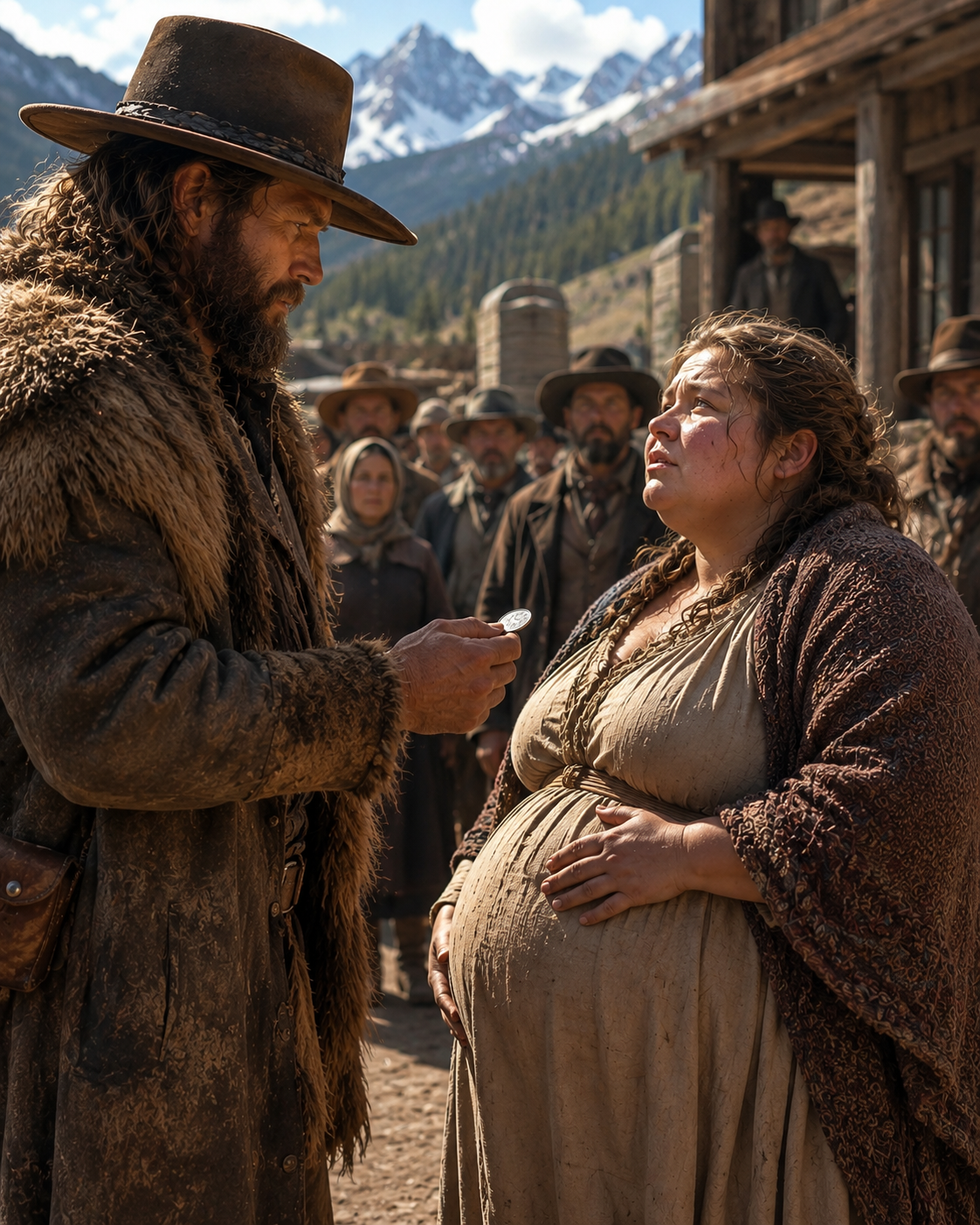 “Forty Dollars,” the Mountain Man Said — Then He Bought the Pregnant Woman Everyone Refused to Help