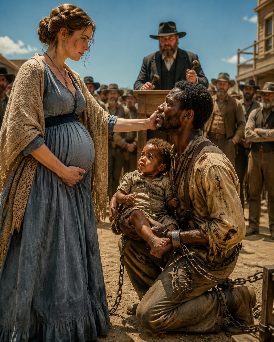 A Pregnant Widow Bought a Chained Man and His Baby for Seventy Dollars at Auction — Then Exposed a Land Conspiracy That Killed Families