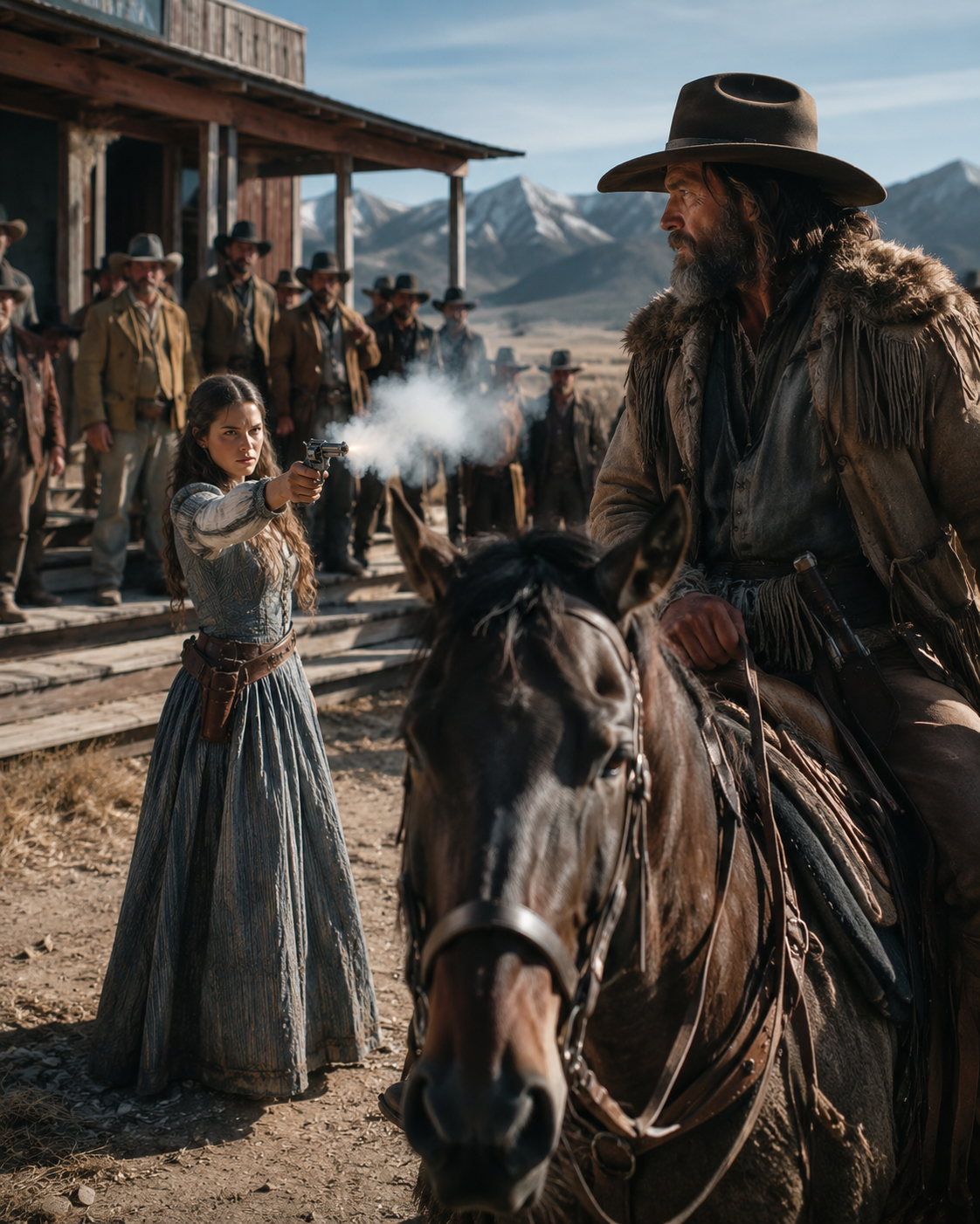 The Town Watched Her Brothers Betray Her — Until a Mountain Man Heard Her Shot in the Dark