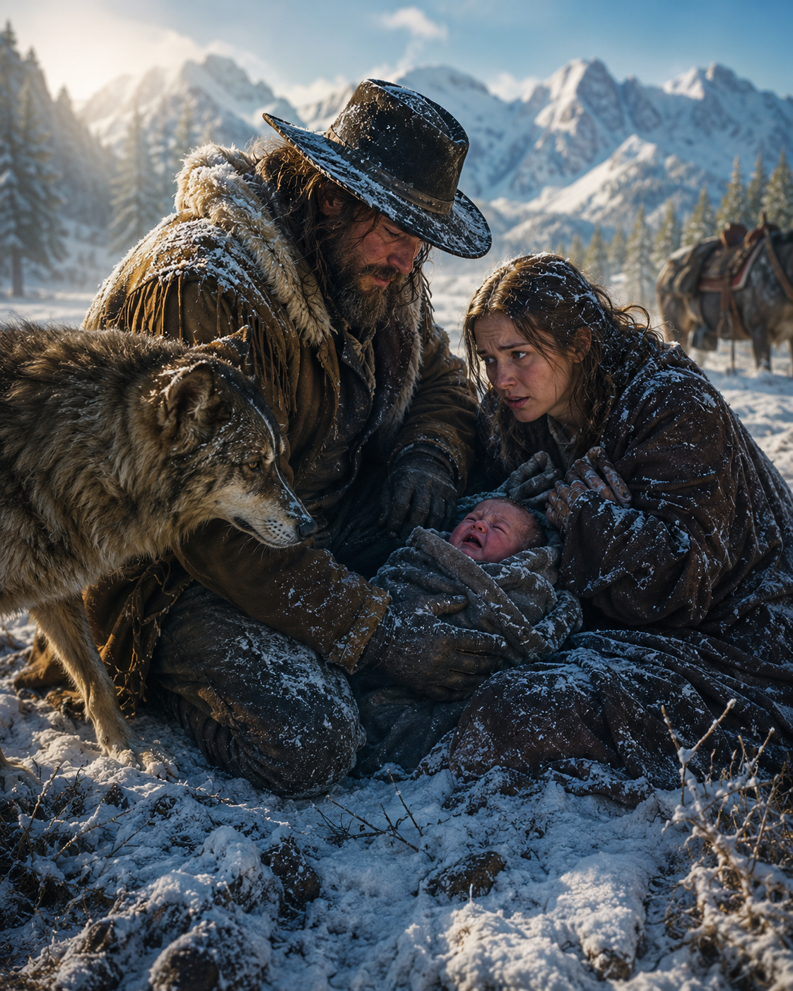 His Dog Found a Crying Baby Under the Snow — Then the Mountain Man Discovered the Woman Was Being Hunted